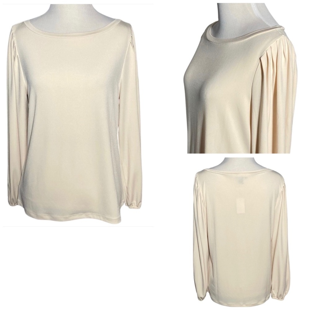Ann Taylor Factory Cream Color Full-Sleeve Top, Size S, NWT